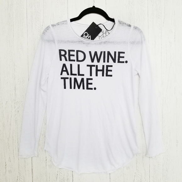 NWT Chaser Red Wine Time Long Sleeve Top Sz Small - Picture 8 of 8